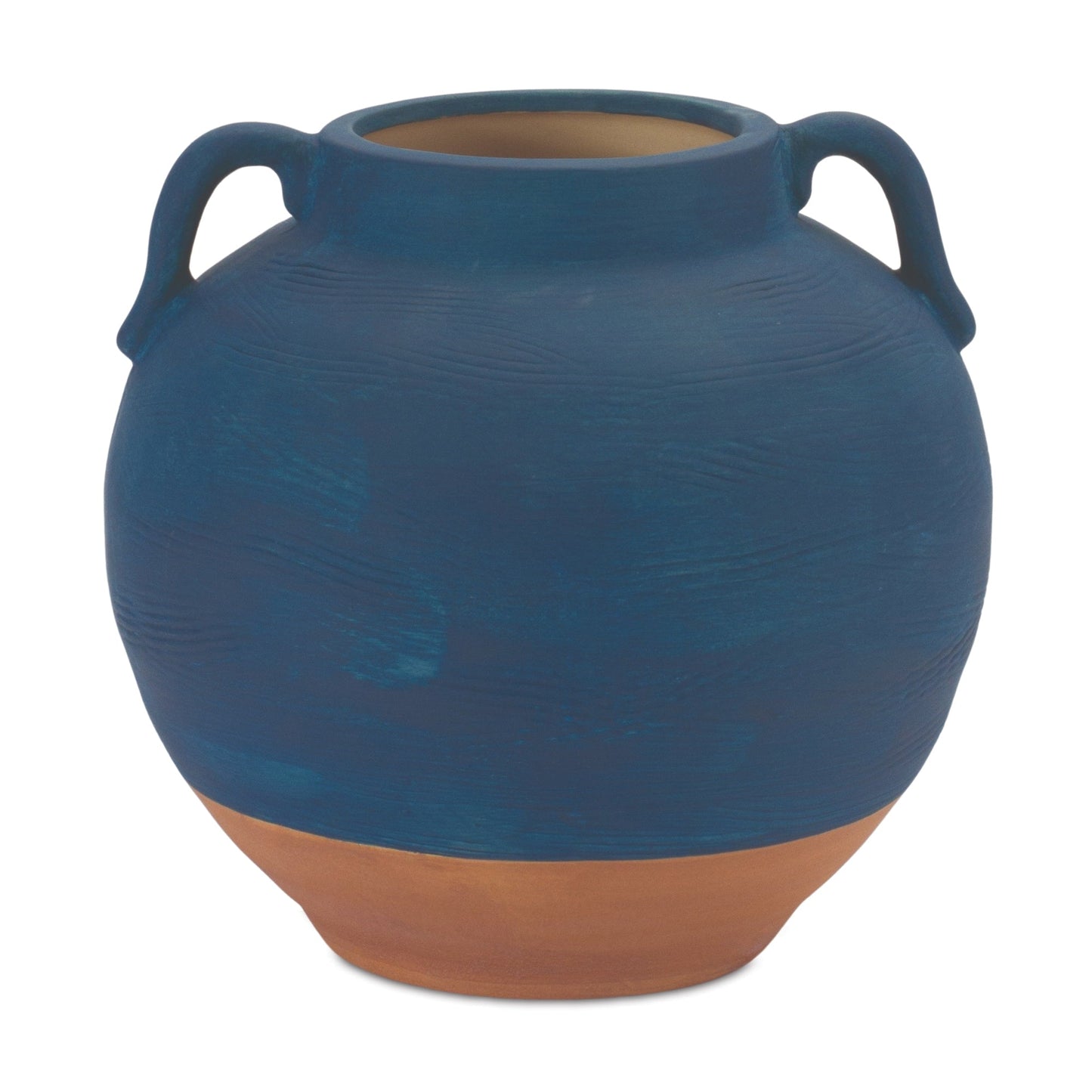 Ceramic Urn Vase with Terra Cotta Accent