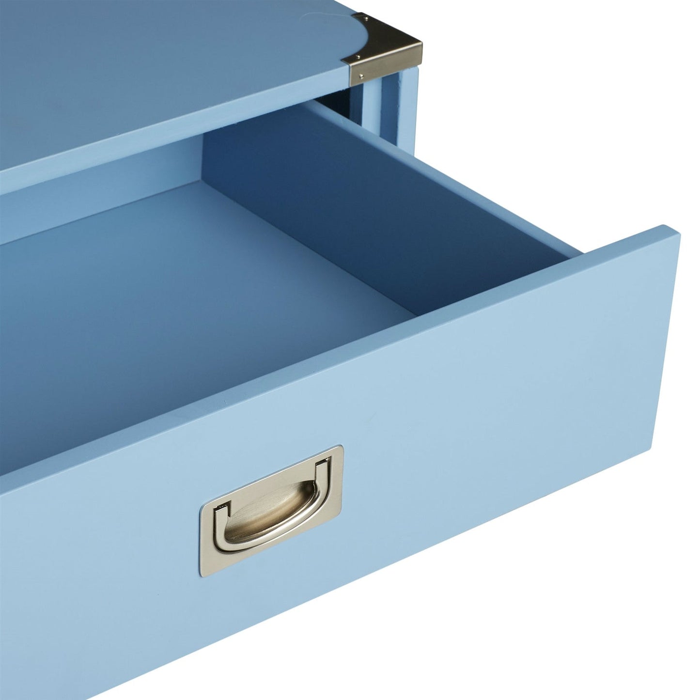 Bedroom Nightstand End Table in Blue Finish