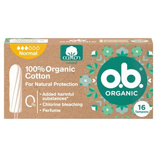 O.B. Organic Tampon - 100% Certified Organic Cotton, Fragrance-Free, Super Absorbent