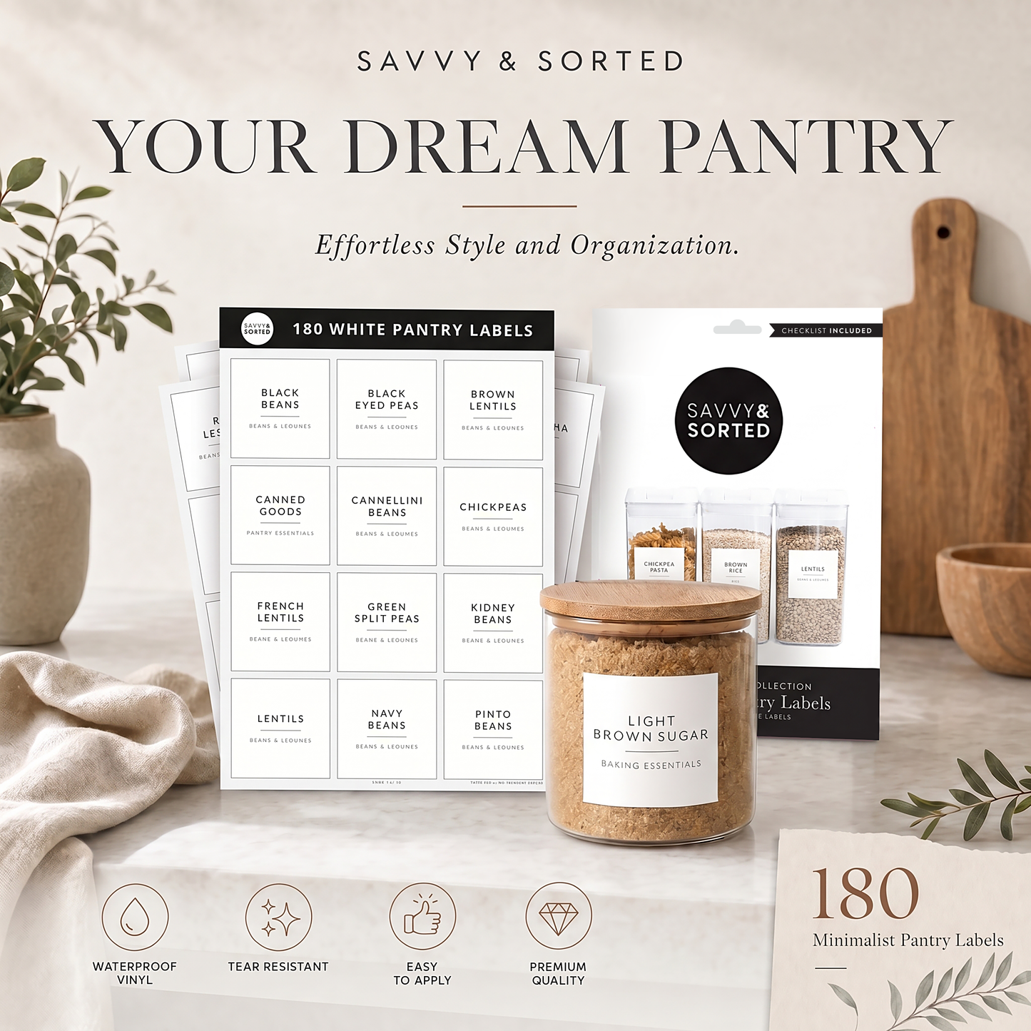 Minimalist Pantry Labels