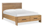 Davenport - Panel Bed with Storage - Rustic Caramel
