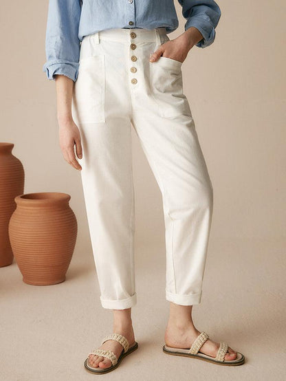 HEIDI Simple Button Fly Trousers