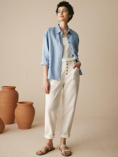 HEIDI Simple Button Fly Trousers