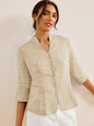 AMELIA Hand Button Fitted Jacket