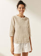 LAURA Round Soft-Fold Collar Top