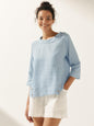 LAURA Round Soft-Fold Collar Top