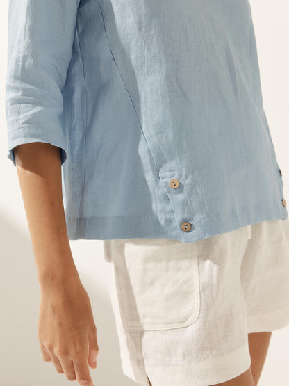 LAURA Round Soft-Fold Collar Top