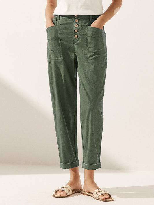 HEIDI Simple Button Fly Trousers