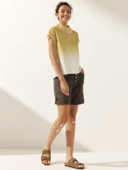 QUINN Cutout Turtleneck Top