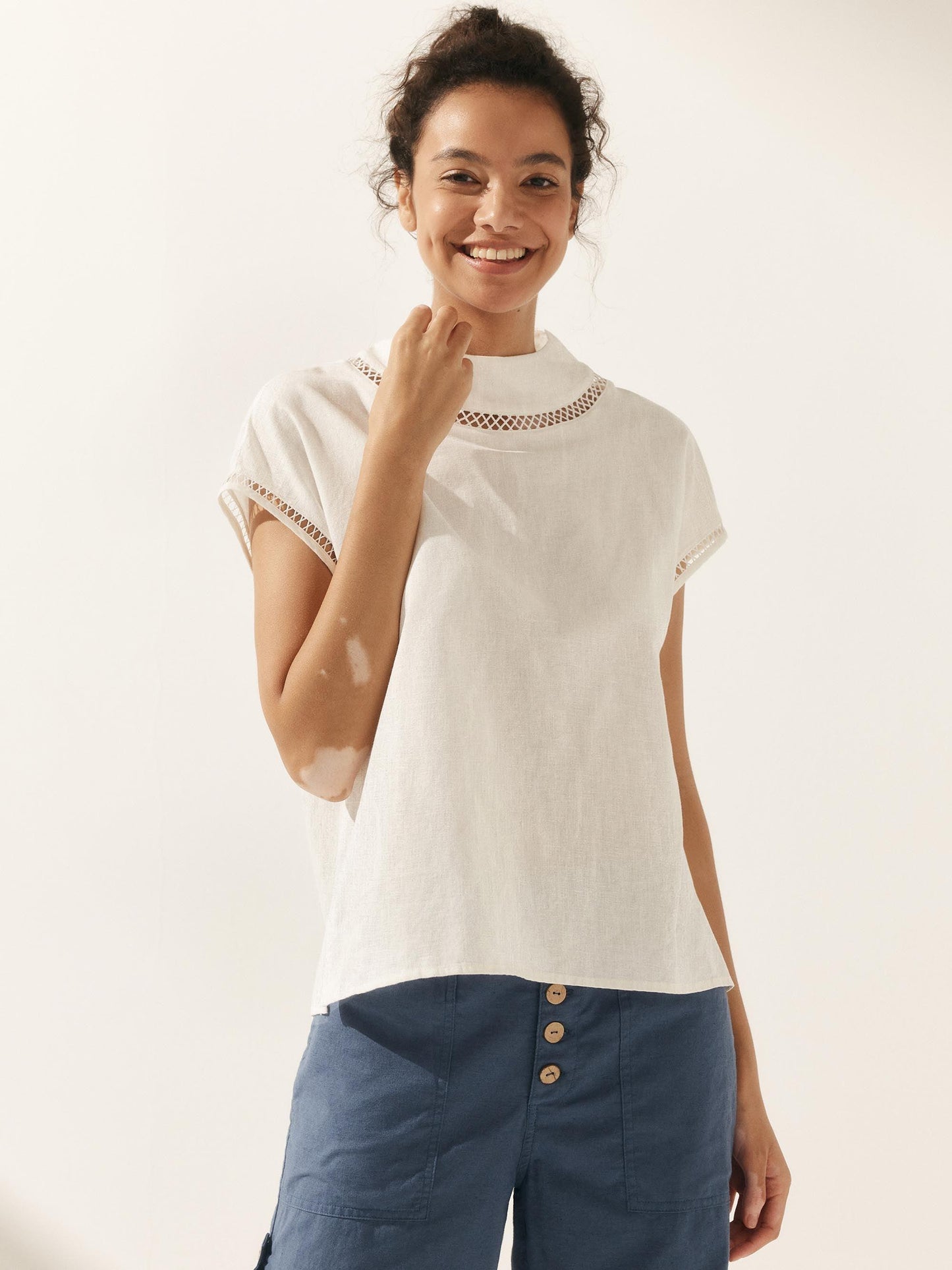 QUINN Cutout Turtleneck Top
