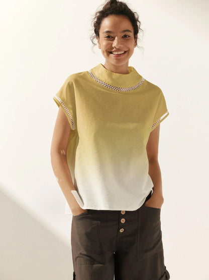 QUINN Cutout Turtleneck Top