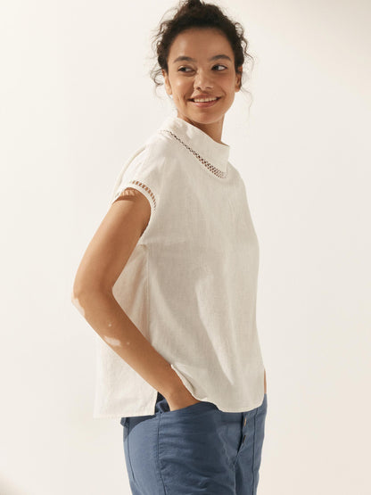 QUINN Cutout Turtleneck Top