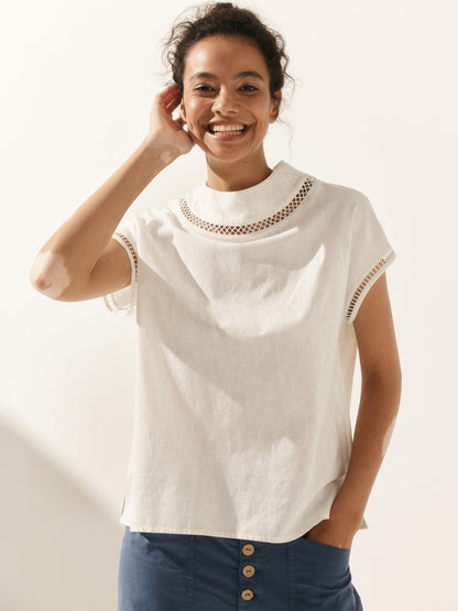 QUINN Cutout Turtleneck Top