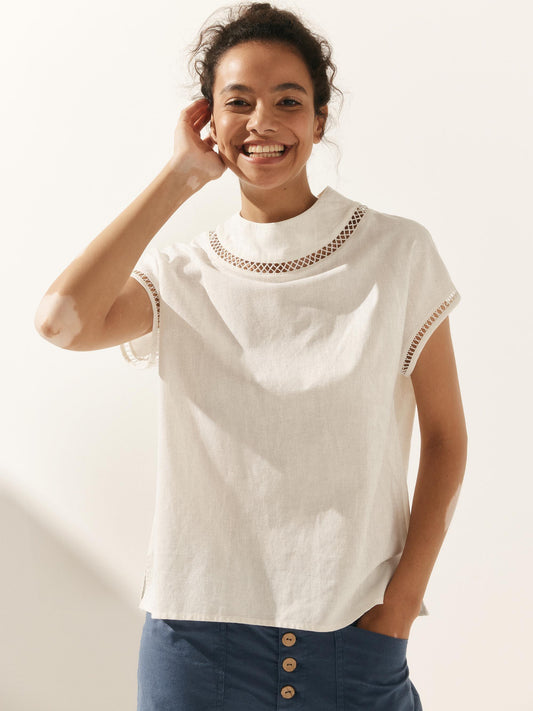 QUINN Cutout Turtleneck Top
