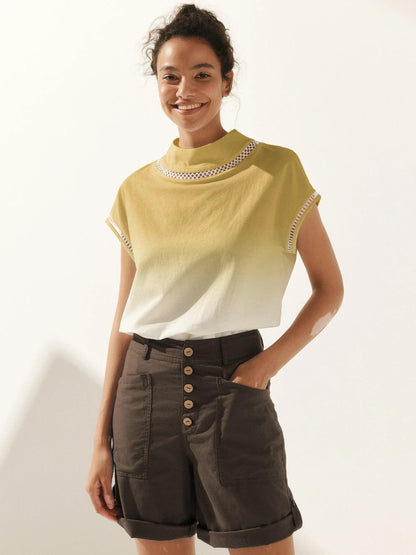 QUINN Cutout Turtleneck Top