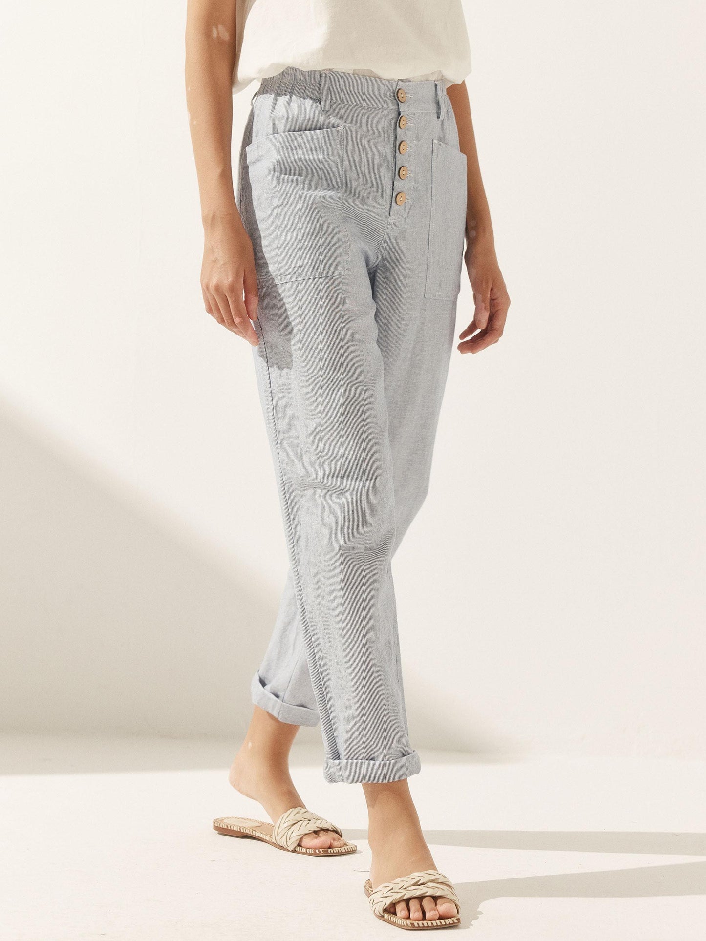 HEIDI Simple Button Fly Trousers