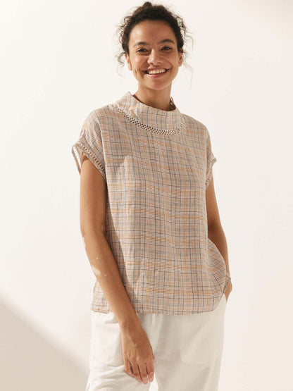 QUINN Cutout Turtleneck Top