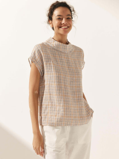 QUINN Cutout Turtleneck Top