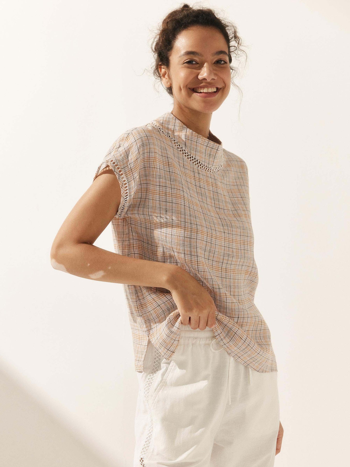QUINN Cutout Turtleneck Top
