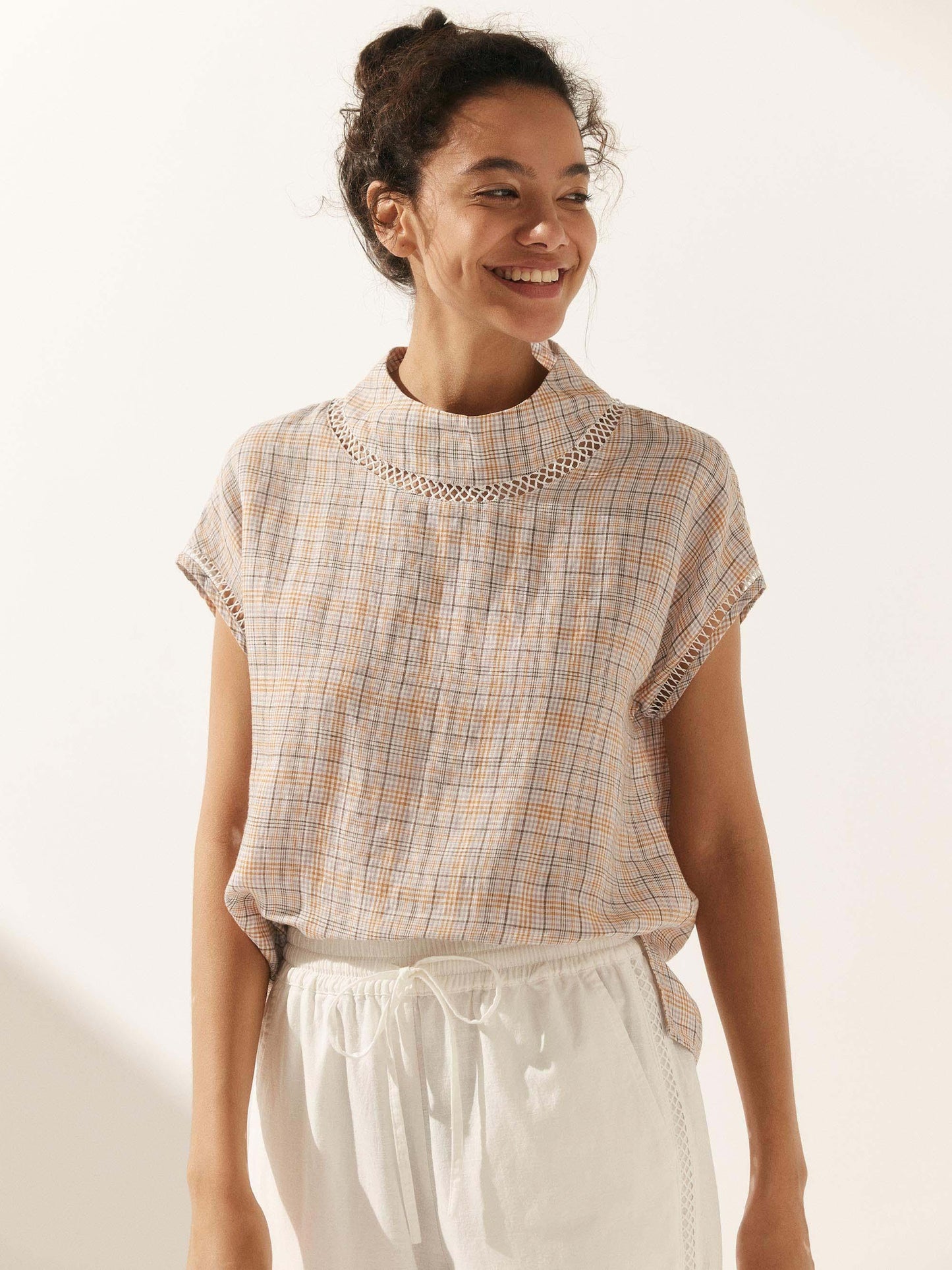 QUINN Cutout Turtleneck Top