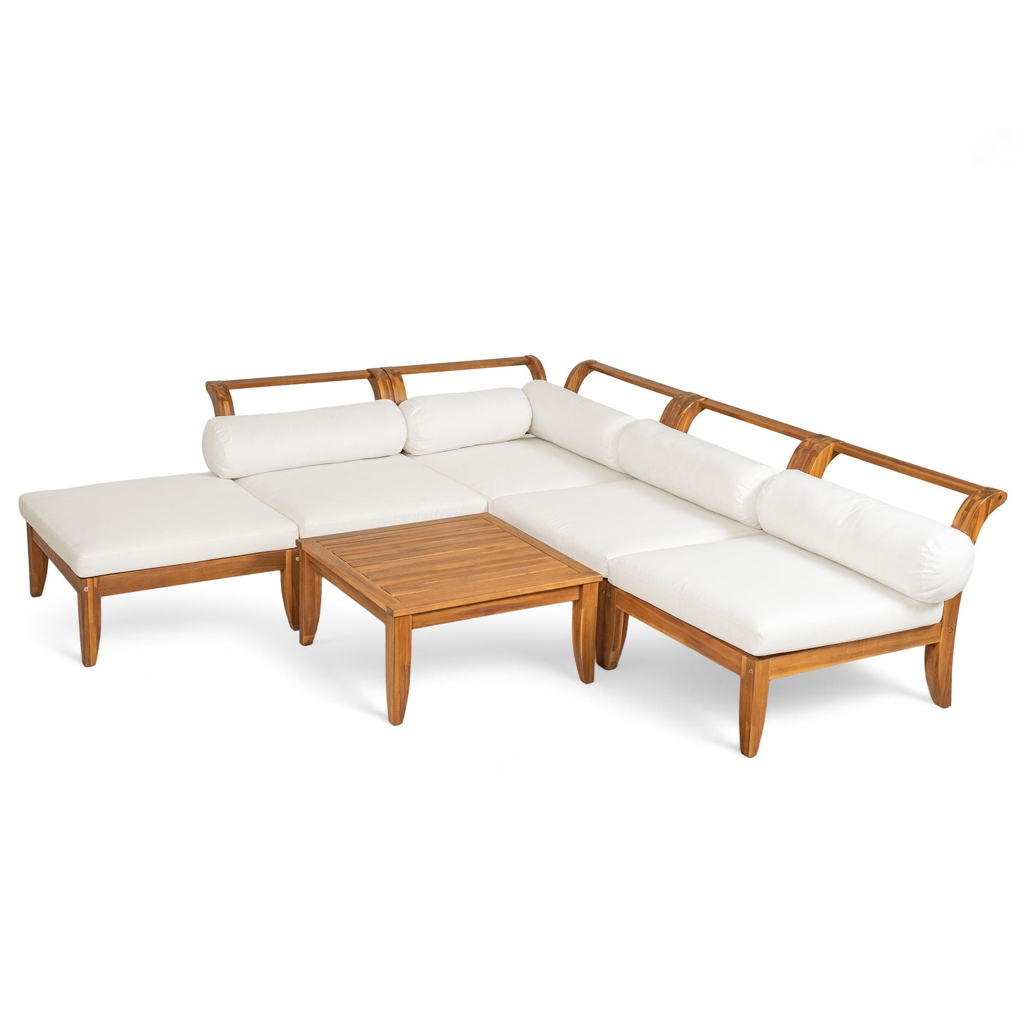6 Piece Acacia Outdoor Sectional