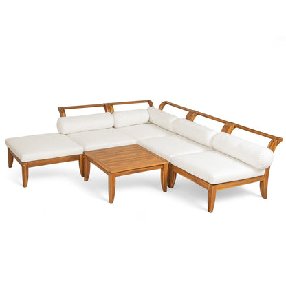 6 Piece Acacia Outdoor Sectional