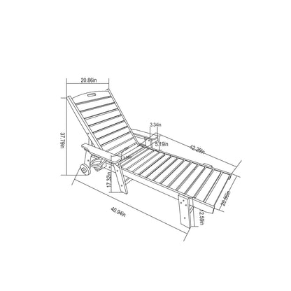 Black Finish Outdoor Lounge Chair