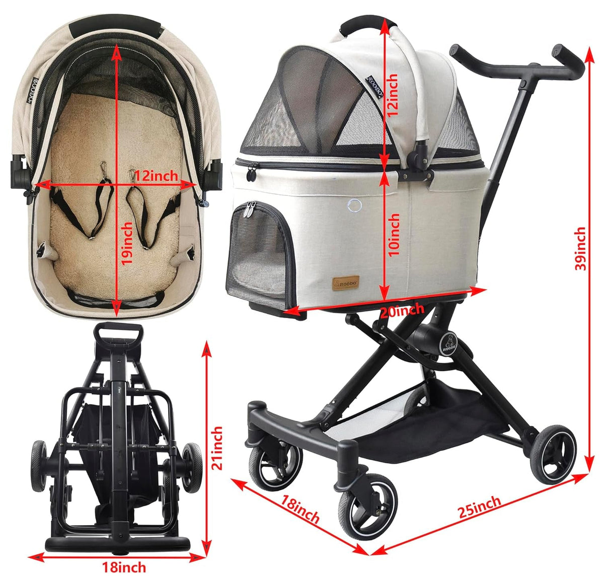3 in 1 Pet Stroller Travel System