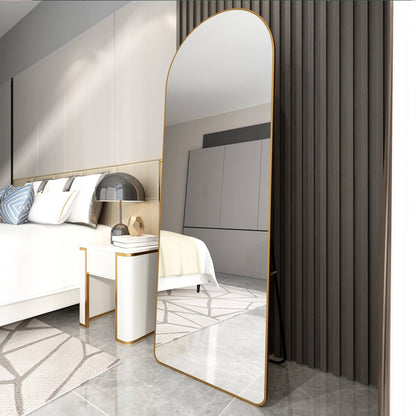 The 4th Generation Floor Mounted Full Length Mirror with Gold Frame