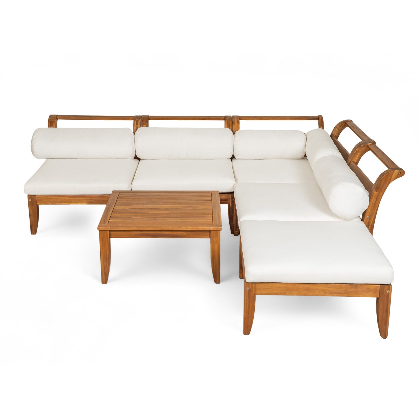 6 Piece Acacia Outdoor Sectional