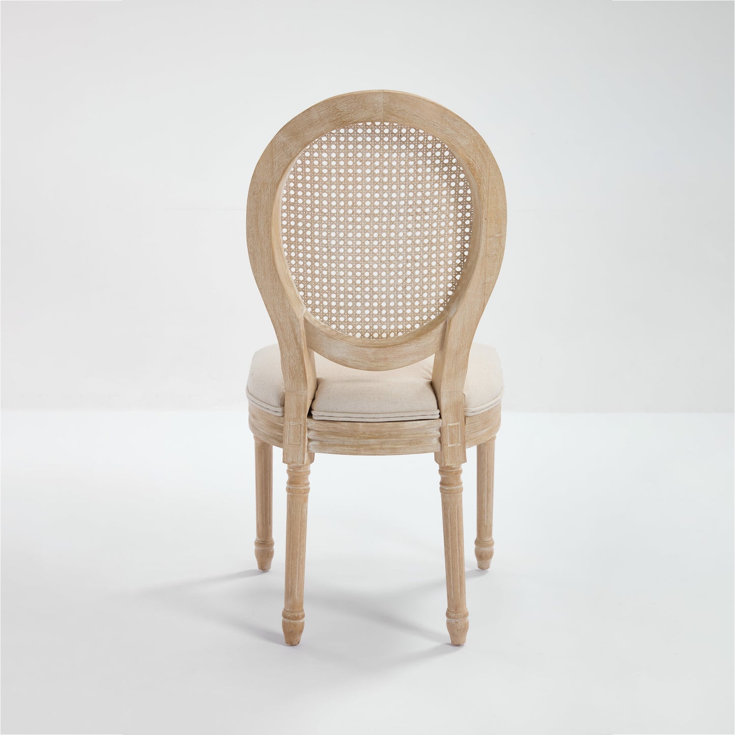 French Country Flower Dining Chair w/Rattan Back Set