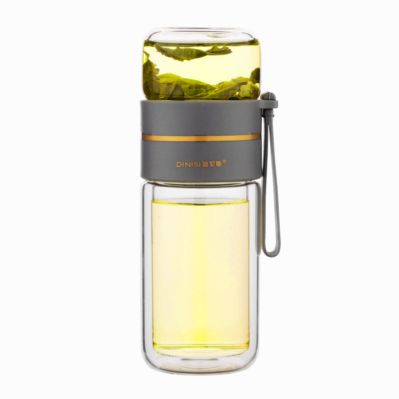 Glass Water Bottle w/ Tea Infuser Filter