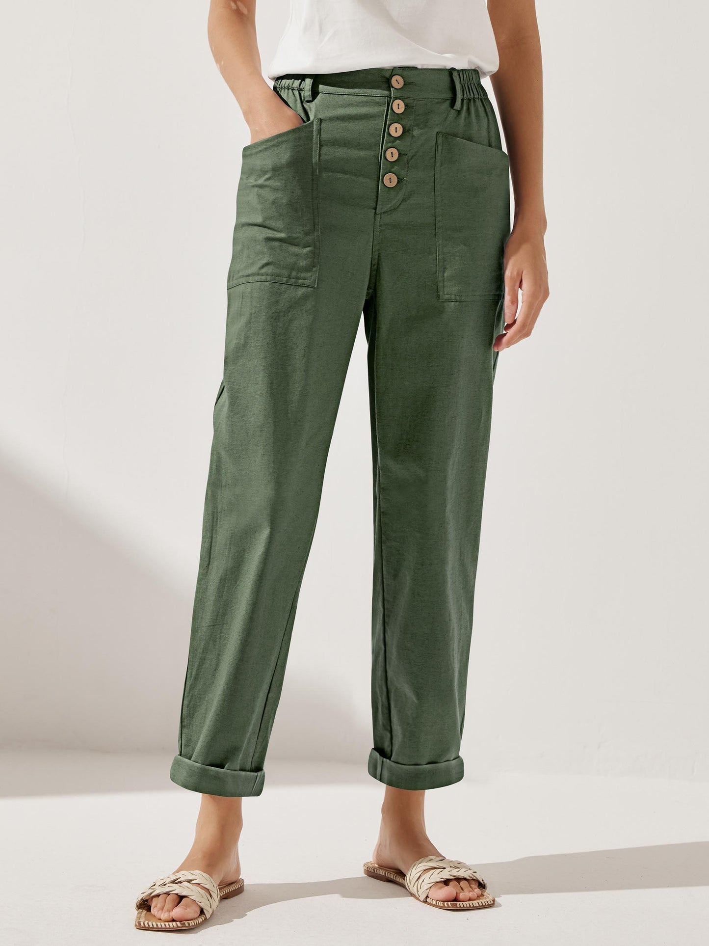 HEIDI Simple Button Fly Trousers