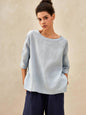 AURORA Boatneck 3/4 Length Sleeve Top