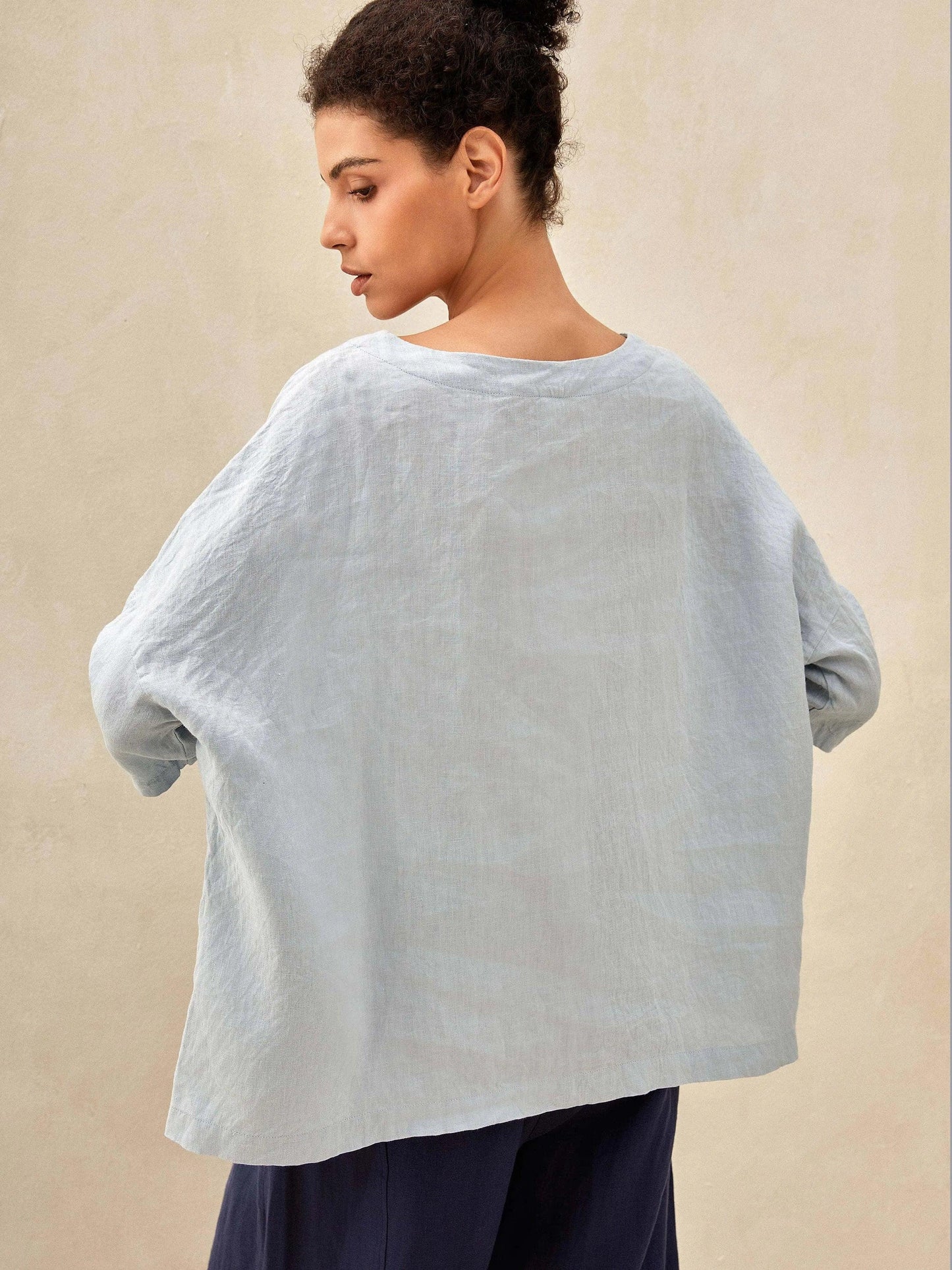 AURORA Boatneck 3/4 Length Sleeve Top