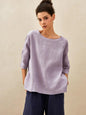 AURORA Boatneck 3/4 Length Sleeve Top