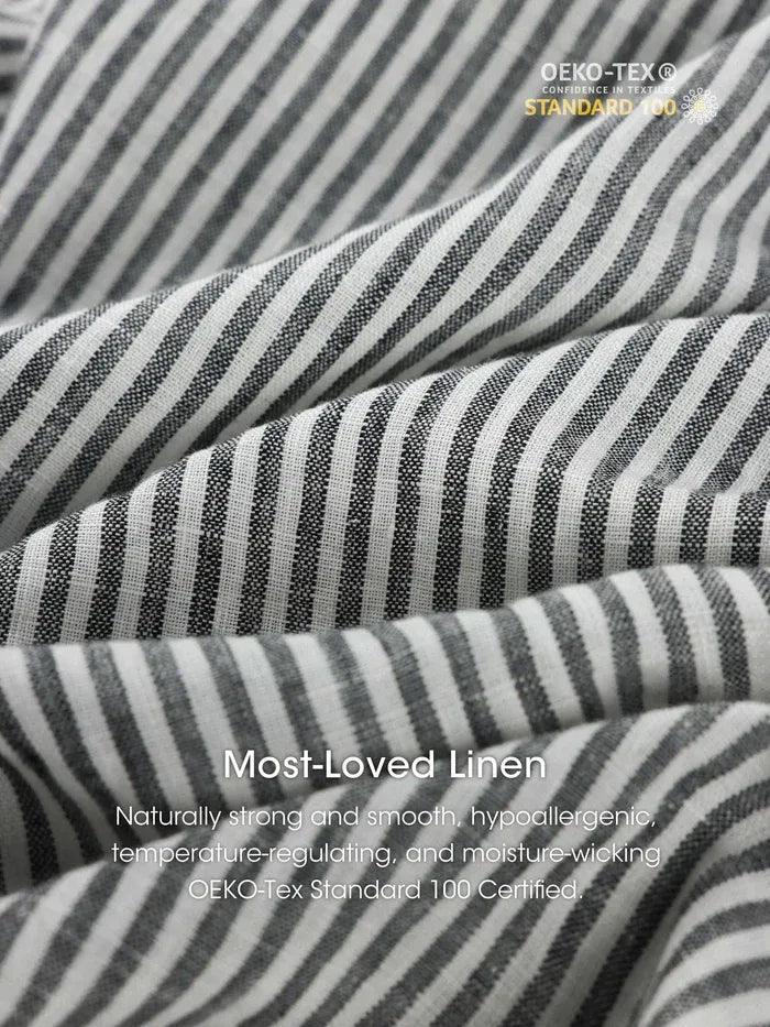 ARIA Striped Elastic-Waist Mini Dress