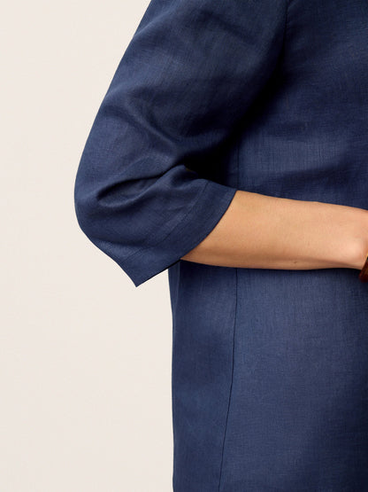 OTTILIE Asymmetric Collar Inverted Pleat Top