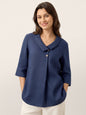 OTTILIE Asymmetric Collar Inverted Pleat Top
