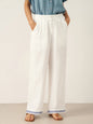 FENE Embroidered Elastic Waist Pants