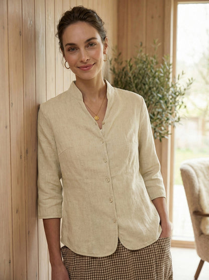 AMELIA Hand Button Fitted Jacket