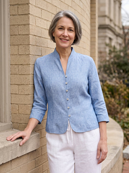 AMELIA Hand Button Fitted Jacket