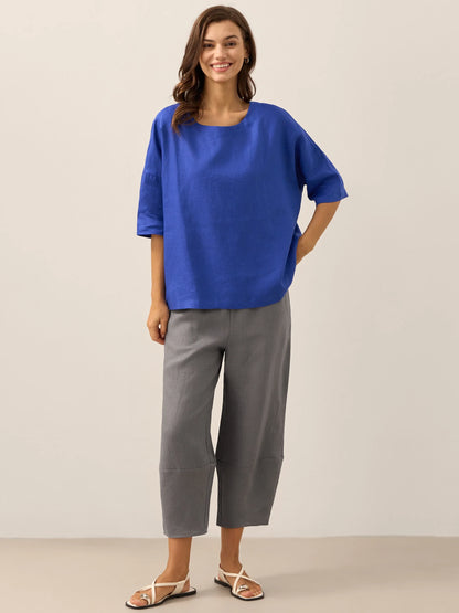 AURORA Boatneck 3/4 Length Sleeve Top