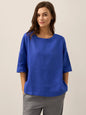 AURORA Boatneck 3/4 Length Sleeve Top