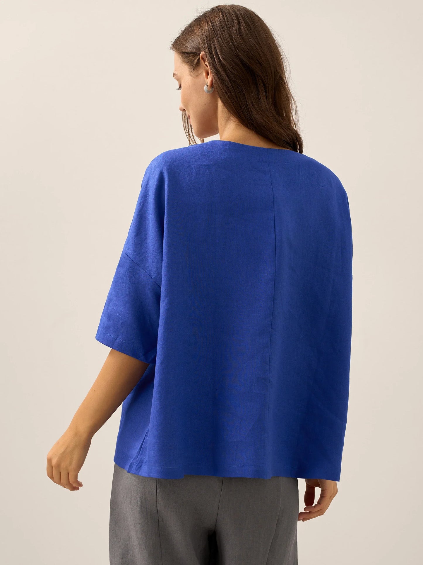 AURORA Boatneck 3/4 Length Sleeve Top