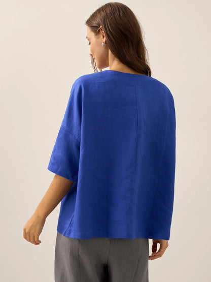 AURORA Boatneck 3/4 Length Sleeve Top