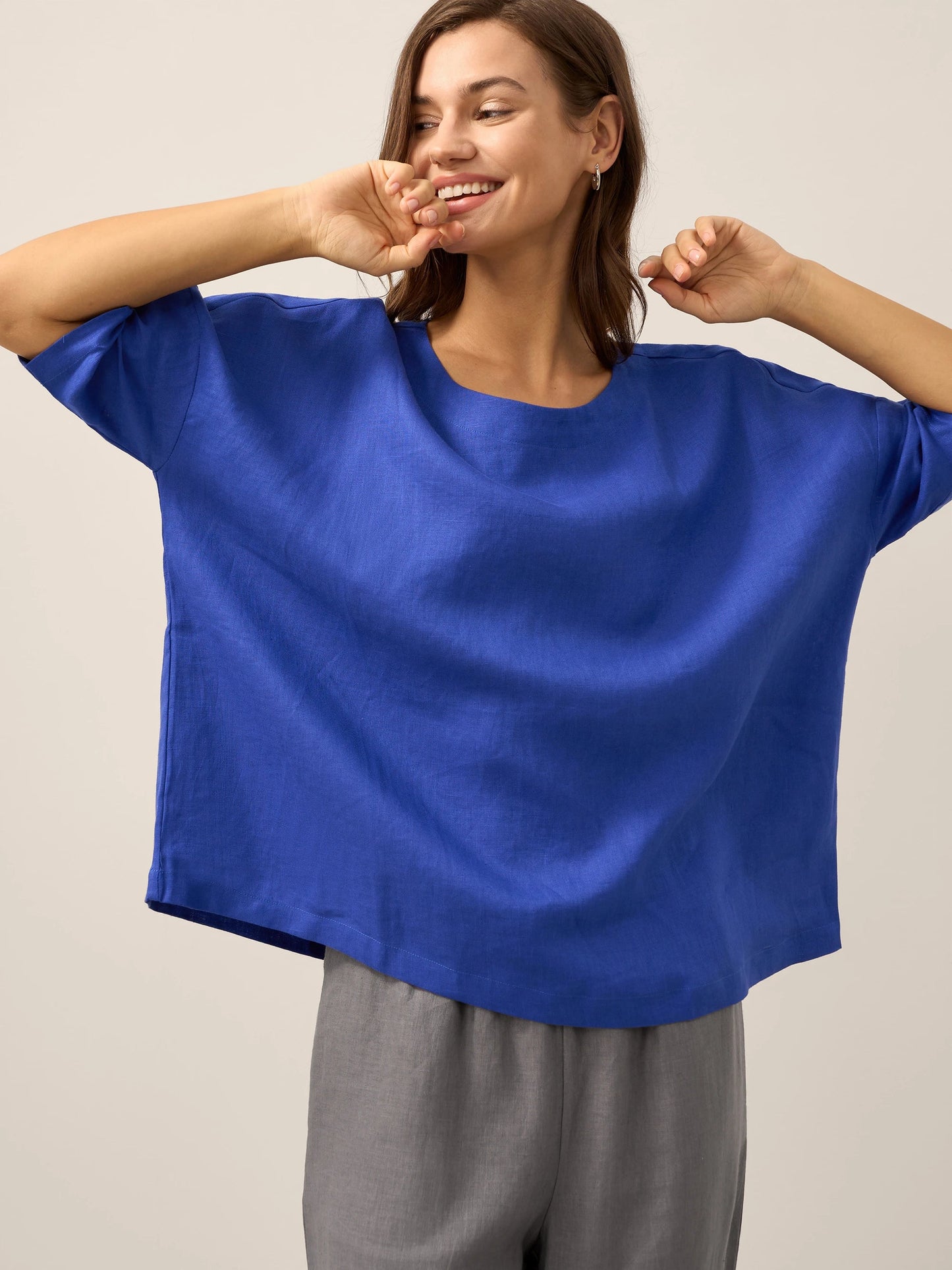 AURORA Boatneck 3/4 Length Sleeve Top