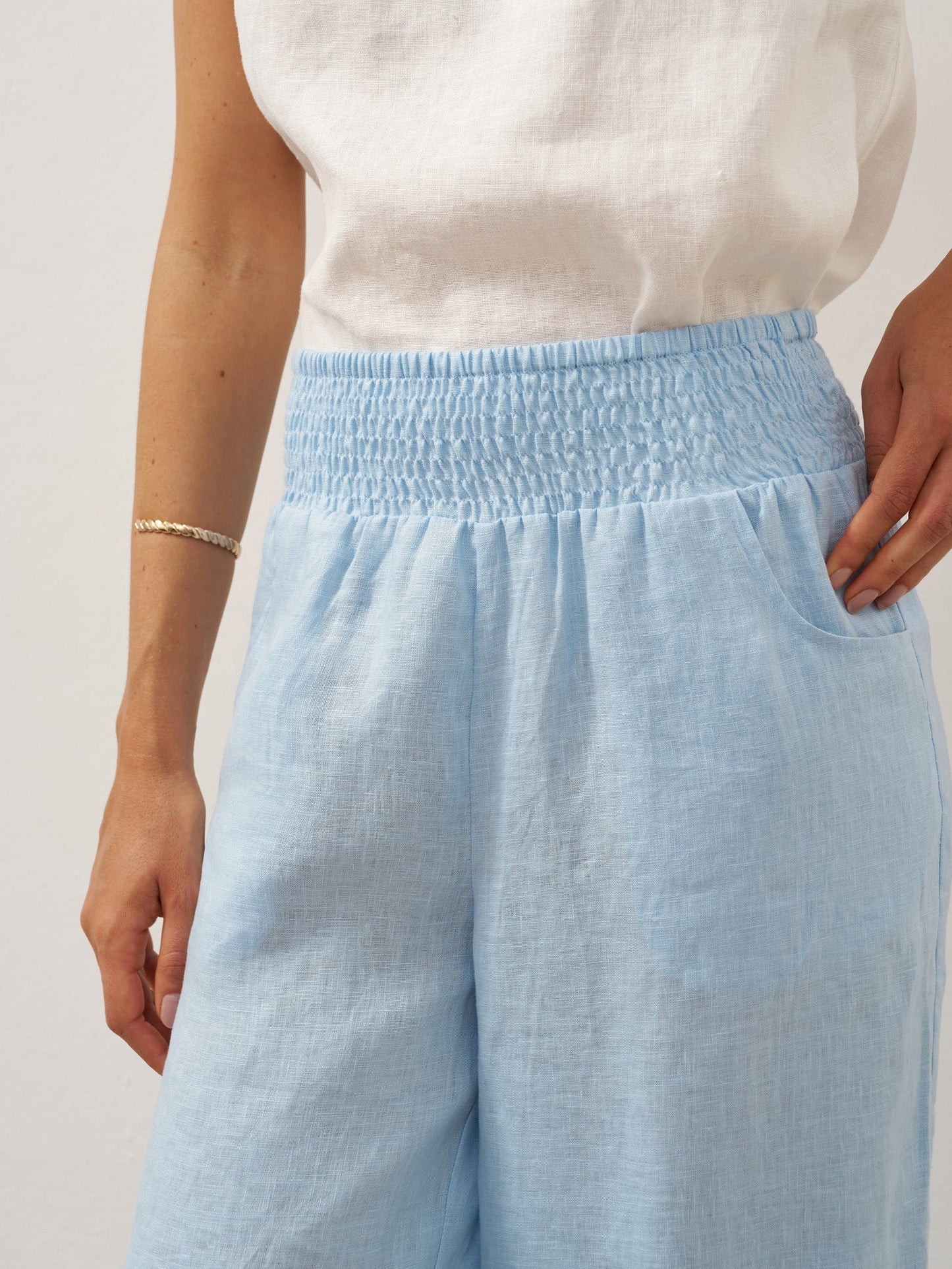 TALIA Broad Elastic Waistband Pants