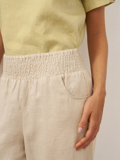 TALIA Broad Elastic Waistband Pants