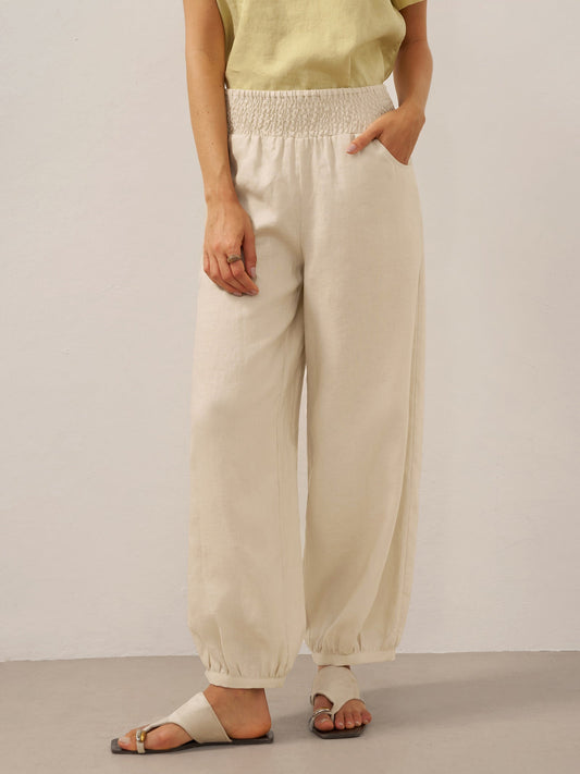 TALIA Broad Elastic Waistband Pants